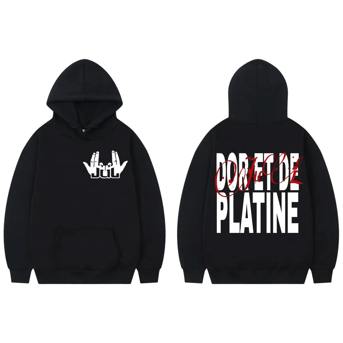 

French Rapper JUL Merch Hoodies Men Women Clothing Fashion Hip Hop Hooded Sweatshirts Autumn Winter Casual Oversized Pullovers