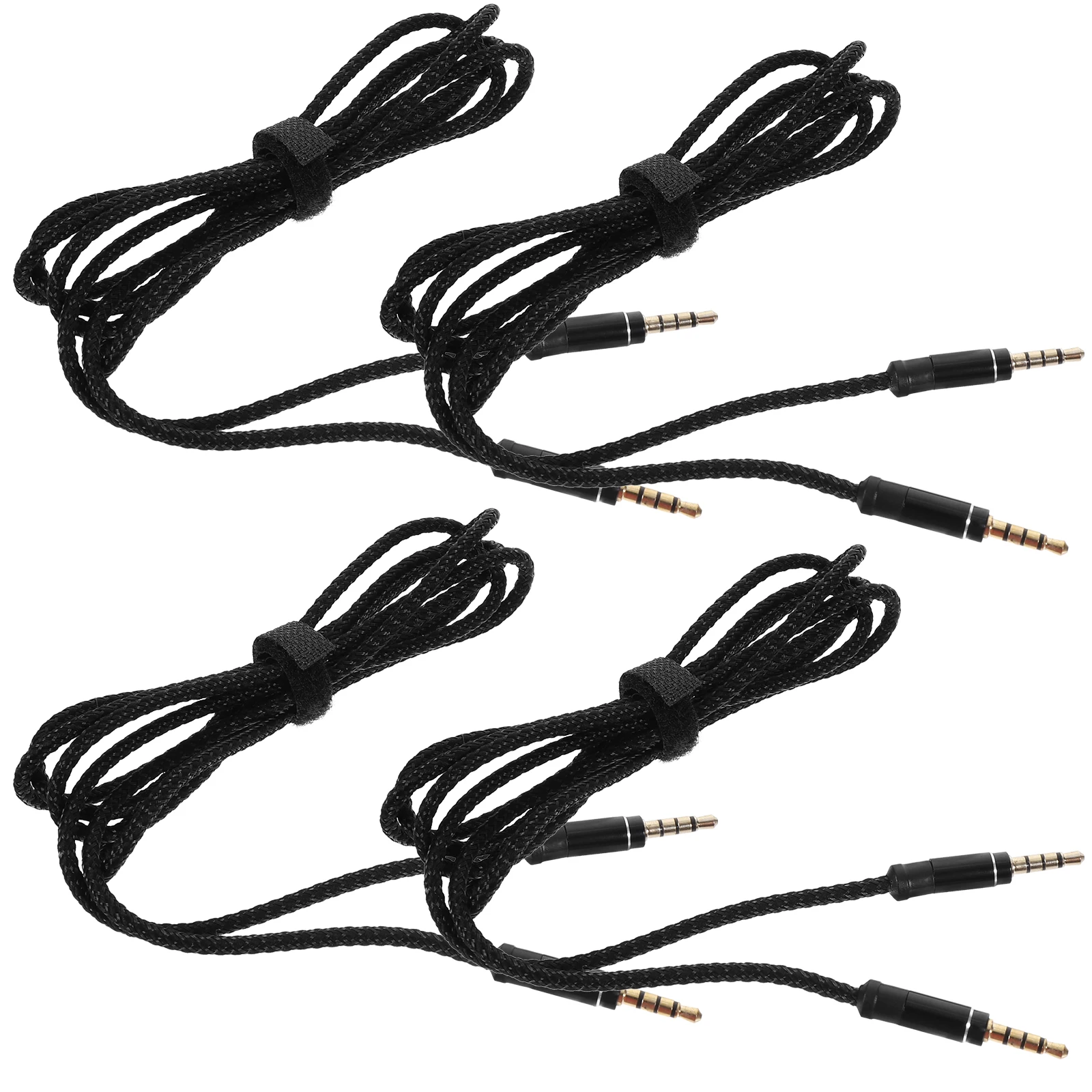 

4 Pcs Audio Line Cable Cord Computer Converter Headphone Aux Extension Cables