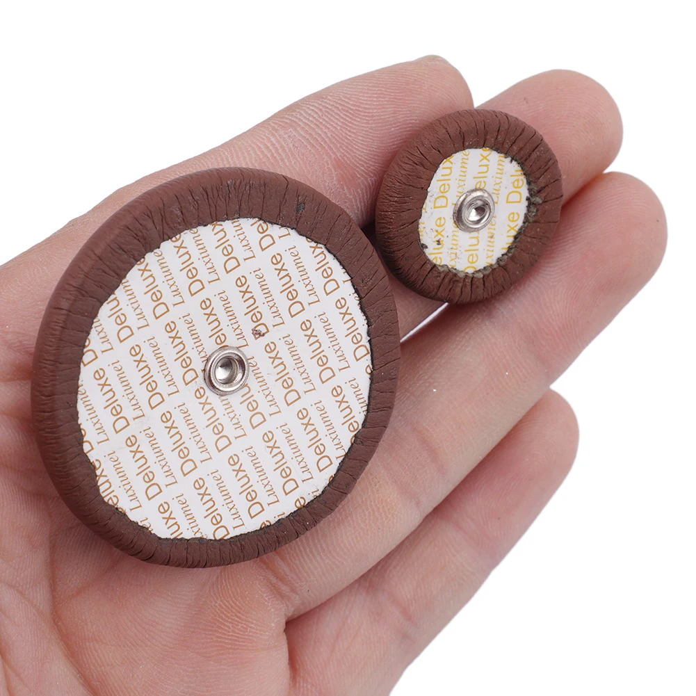 Saxophone Mid-Range And High-Pitched Leather Pads Alto /Tenor /Soprano Tweeter Pads Protect Keys Treble Vintage Round Mat