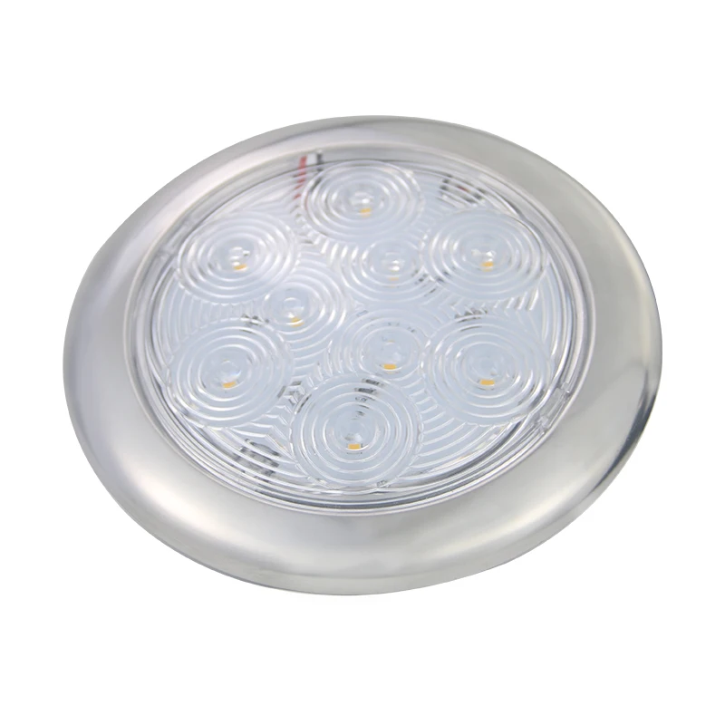 

Boat Bright Slim LED Ceiling Light RV Ultra-thin Round Dome Light Ceiling Lamp Reading Light for Caravan Boat Yacht Camping Car