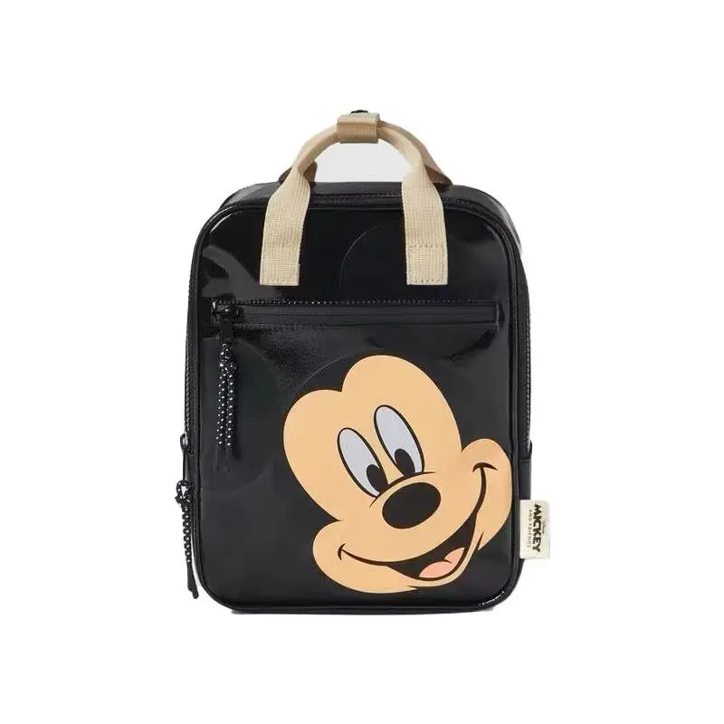 Mickey Black Backpack Children Bag Fashion Boutique Design Kids Boy School Bag Cartoon Trendy Brand Two-shoulder Bags Disney