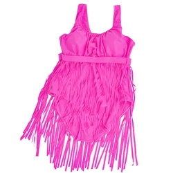 Maillot de bain une pièce à long pompon pour femme, rouge rose, sexy, avec coussin, grande taille, vêtements de plage