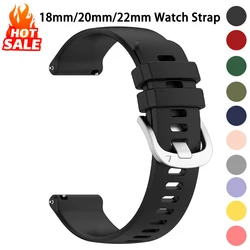 18mm 20mm 22mm Watch Strap For Garmin Venu 3/3s/2/2s Silicone Watchbands Strap For Garmin Vivoactive 3/4/4s/Forerunner 245 Bands