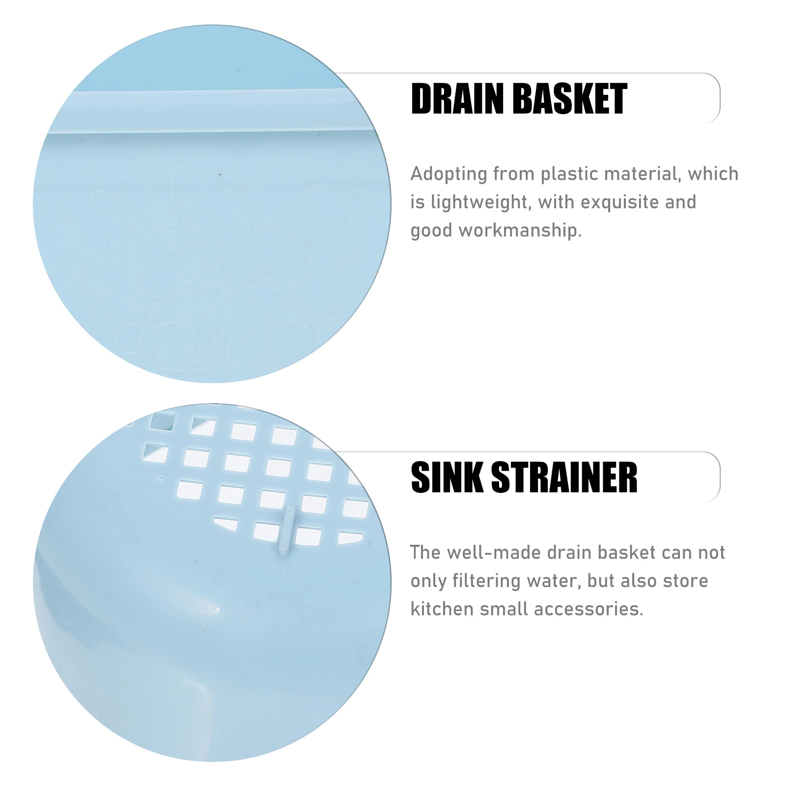 

Sky-blue Drainage Baskets Sink Hanger Trash Can 30x18x9cm Lightweight Plastic Kitchen Storage Solution Strainer Basket