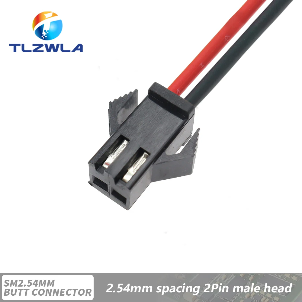 10PCS JST SM 2/3/4/5/6Pins 2,54 MM Stecker Männlich zu Weiblich Draht Stecker kabel zopf Stecker LED verbindung linie 20cm Lange