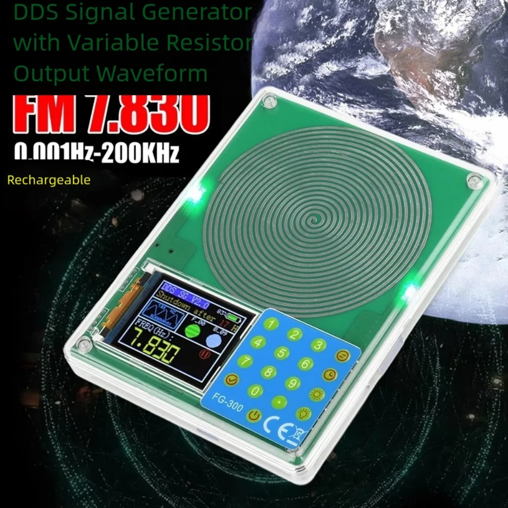 

Schumanns Wave Generator 1.8-inch TFT Color Screen 0.001Hz-200KHz Multiple Waveform Output Audio Resonator Output USB-Type C 5V