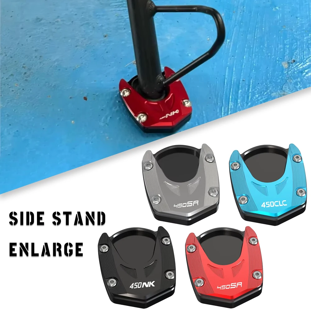 

Motorcycle For CFMOTO 450SR 450SR-S 450CLC 450NK 450 SR CLC 450 NK 450 Side Stand Enlarger Sled Sidestand Kickstand Foot Pads