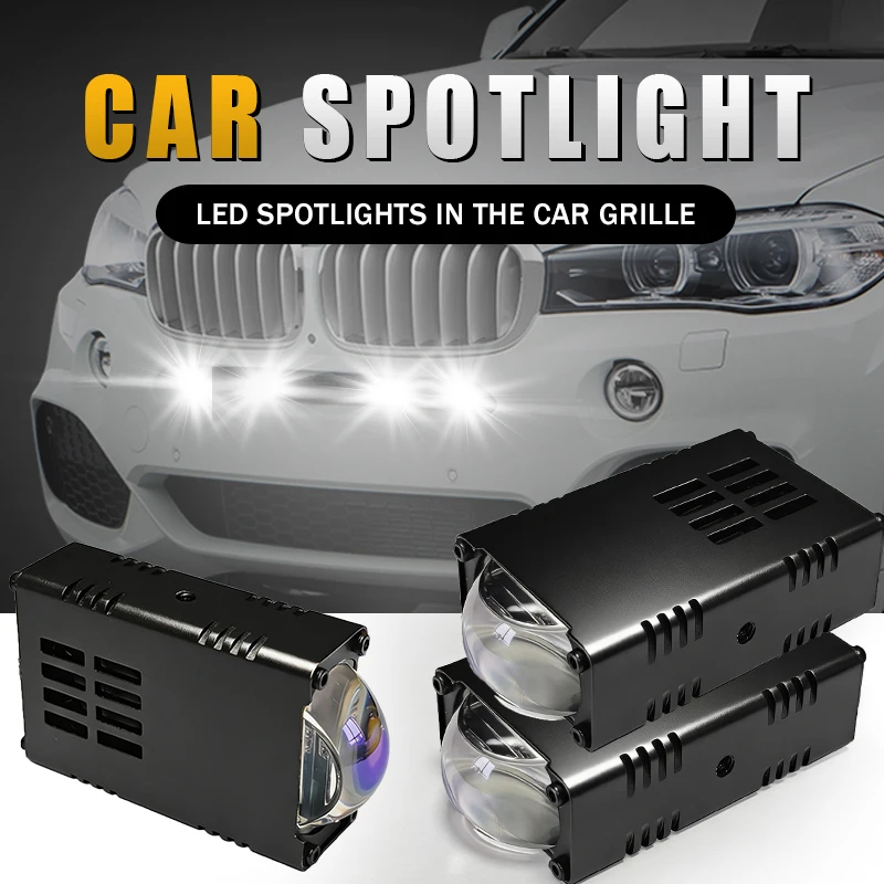 Mini Driving Light For Car Motorcycle LED Fog Light Headlight Bumper Projector Lens Work Light Auxiliary Lights