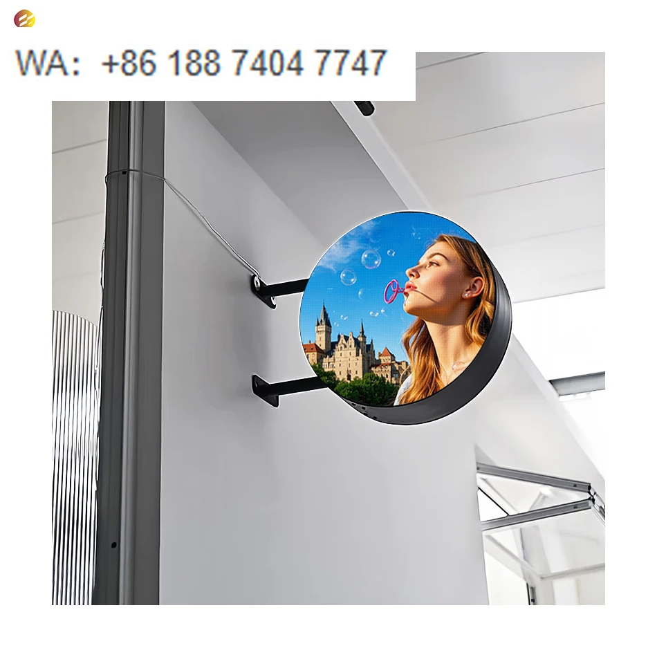 Высококачественный уличный рекламный круглый LED-экран с водонепроницаемым корпусом для бизнеса и магазинов