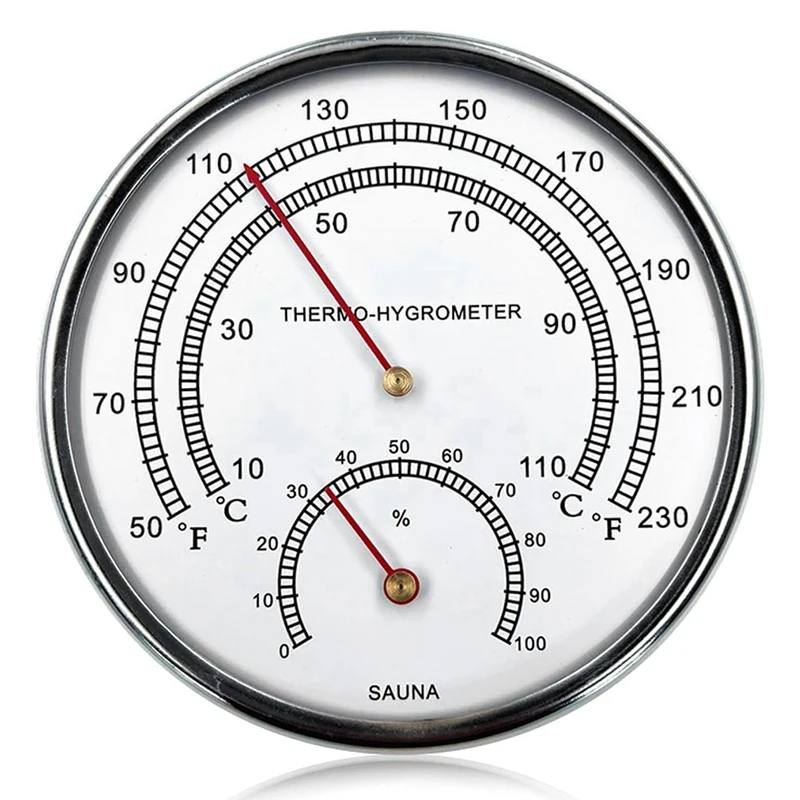 Sauna Replacement Sauna Thermometer Fahrenheit 2 In 1 Metal Sauna Thermometer And Hygrometer With Hanging Hole