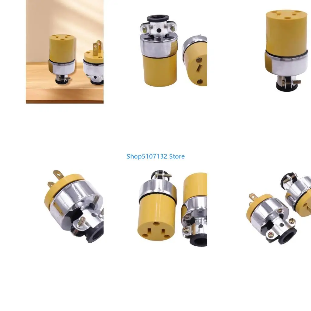 87HD 3 Sprong Power Outlet Wireds Electrical Receptacle Socket Plug 125V 15A Nema L5-15P L5-15R Female Male Connectors