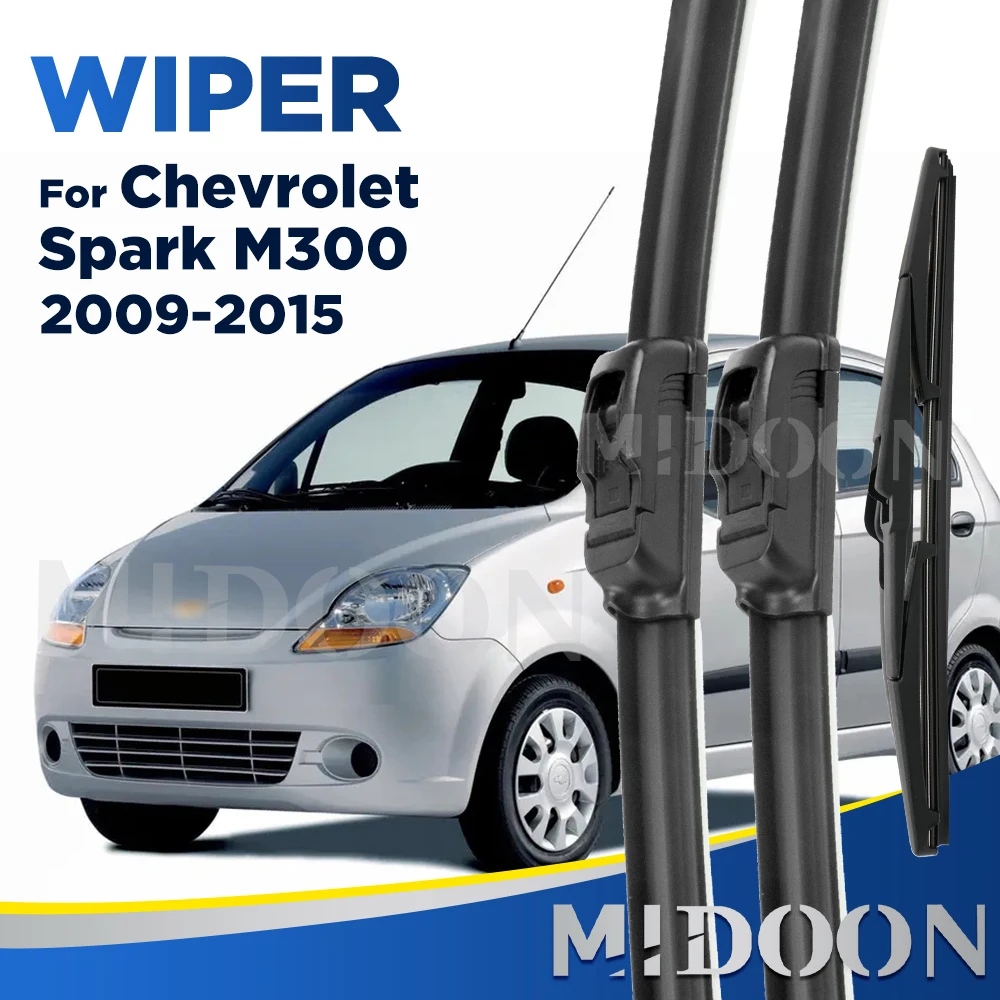 

Стеклоочиститель MIDOON для Chevrolet Spark M300 2009-2015 2010 2011, передние и задние щетки стеклоочистителя, щетки для ветрового стекла 21 "+ 16" + 12"
