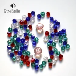 StreBelle 100pcs/Bag Grade AAA 3mm Seed Bead Crystal Glass Bicone Beads for DIY Jewelry Facet Glass Beads Spacer