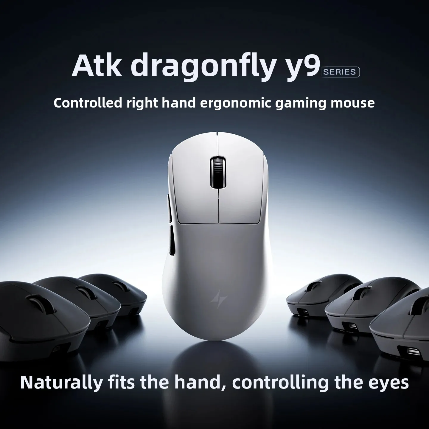 ATK Dragonfly Y9 Wireless Mouse 3-mose Ergonomics Dual 8K Long Battery Life Gaming Mouse Customized E-sports PC Accessory Gifts