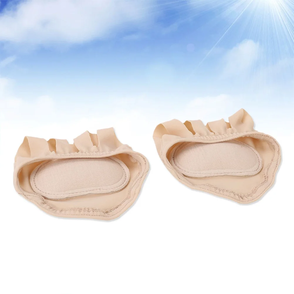 

Ball of Foot Pain Relief Pads Skin Color Elastic Stretchy Memory Cloth Toe Loop Anti-Friction Wear-Resistant Cushion Forefoot