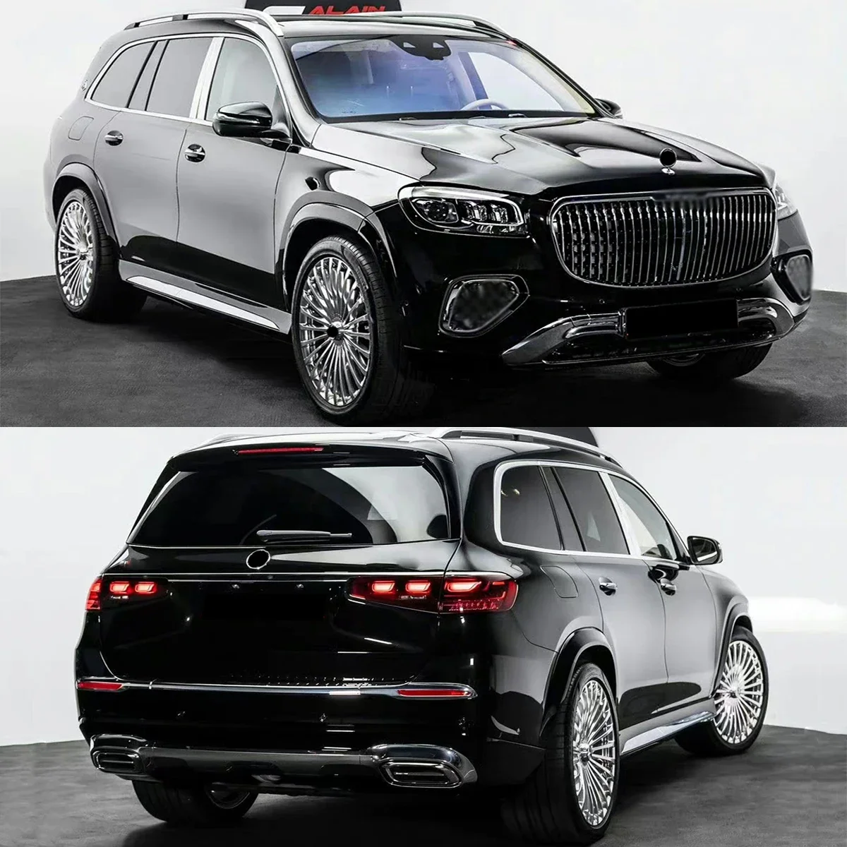 Perfect fit hot hale bumpers body Kit for Mercedes Benz GLS Class X167 2024 facelift to  Maybach style.