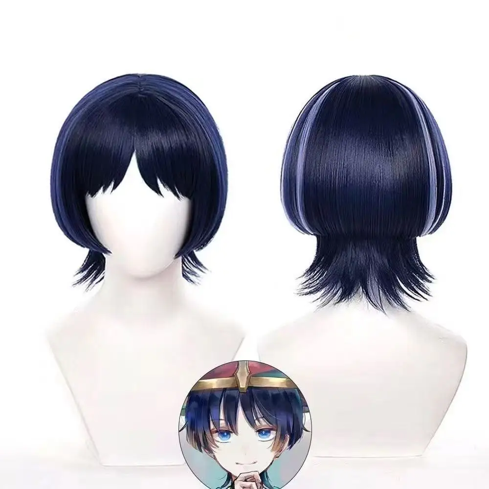 

1 piece of dark blue jellyfish head Genshin Impact game skirmisher animation role-playing wig