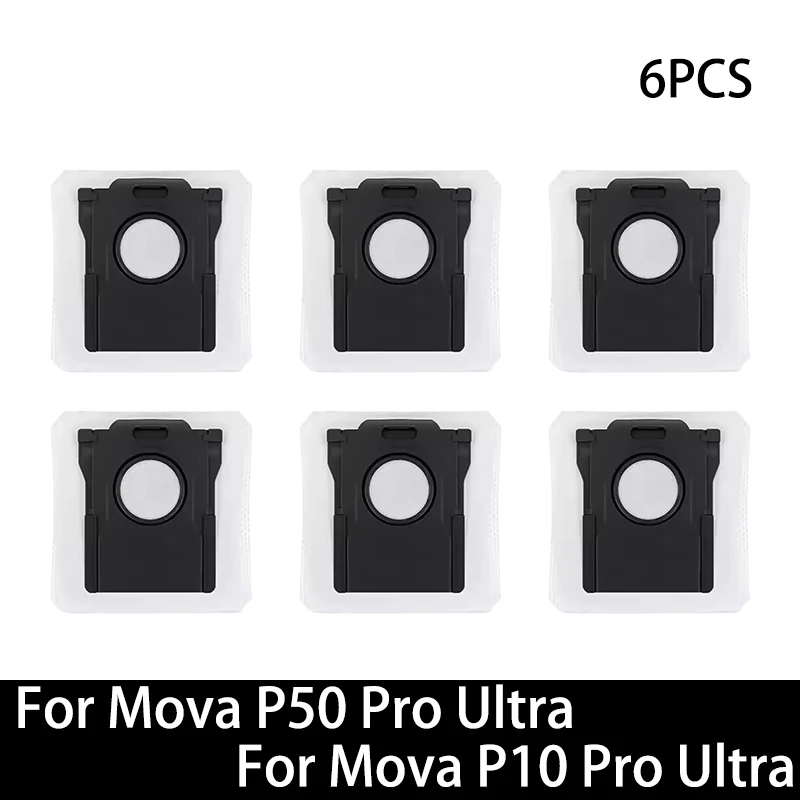 Reserveonderdelen voor Mova P50 Pro Ultra / Mova P10 Pro Ultra robotstofzuiger: hoofdborstel, zijborstel, HEPA-filter, dweil, stofzak, accessoires