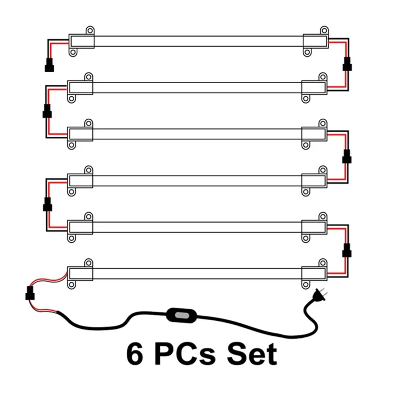 

ABJI-Wall& Cabinet Decor LED Strip Light 6X 30Cm Tube 2835 High Brightness Night Bar Lamp, Energy Efficient For For Home Kitchen