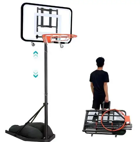 โครงบาสเก็ตบอลแบบพกพาคุณภาพสูง โครงบาสเคลื่อนที่สำหรับฝึกซ้อม
