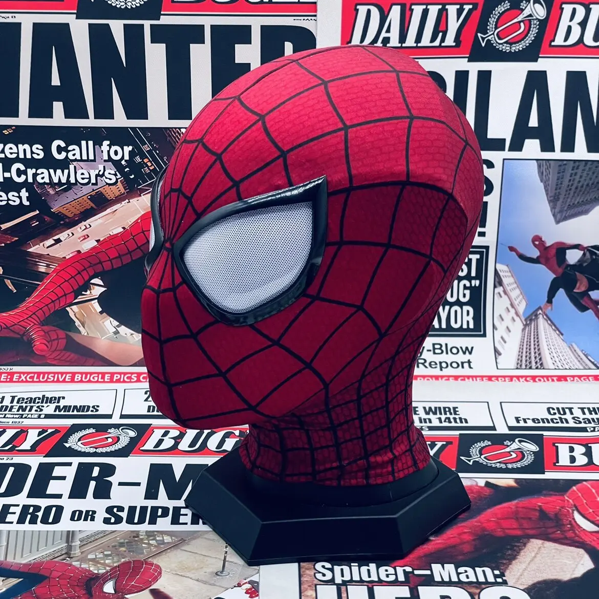 Handgefertigte Spider-Man 2 Filmgenaue Garfield-Version Cosplay-Maske Peter Parker Handwerkskunst Sammlerstück für Geburtstagsgeschenke – Detail 7