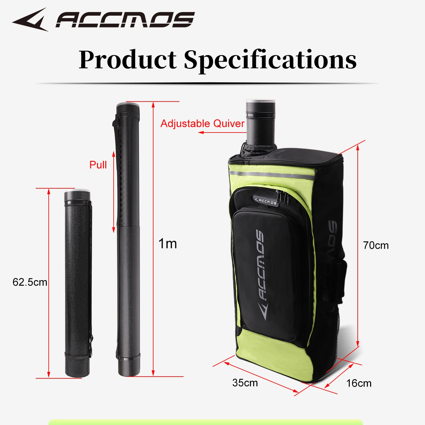 حقيبة ظهر للصيد والرماية، صندوق سهم القوس المنحني مع حقيبة القوس، ملحق للرماية في الهواء الطلق