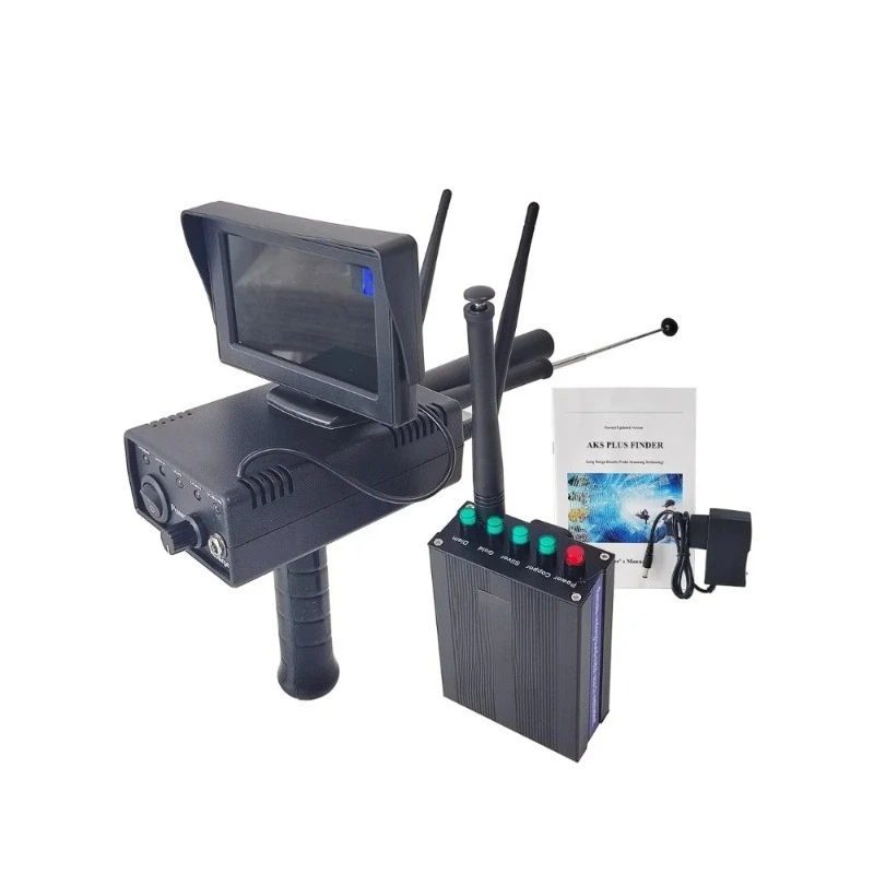 AKS Pulse Finder 3D Industrial Metal Detector with Large LCD Screen Long Range for Underground Detection of Gold Silver Copper