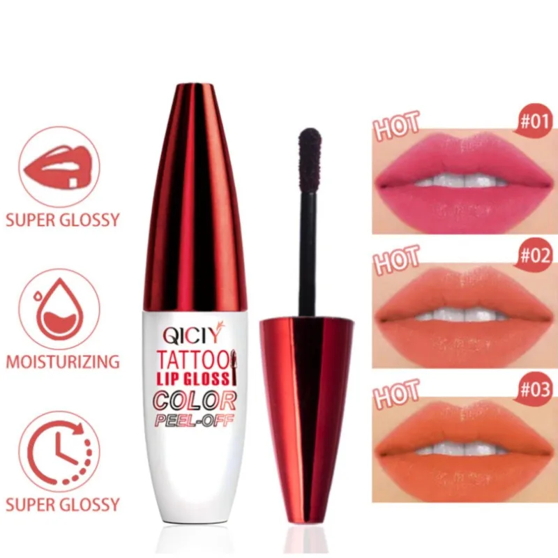 4-kolorowa szminka do ust, trwała i naturalna, malująca obrys ust, błyszczyk do ust, urocze usta, kosmetyki do ust