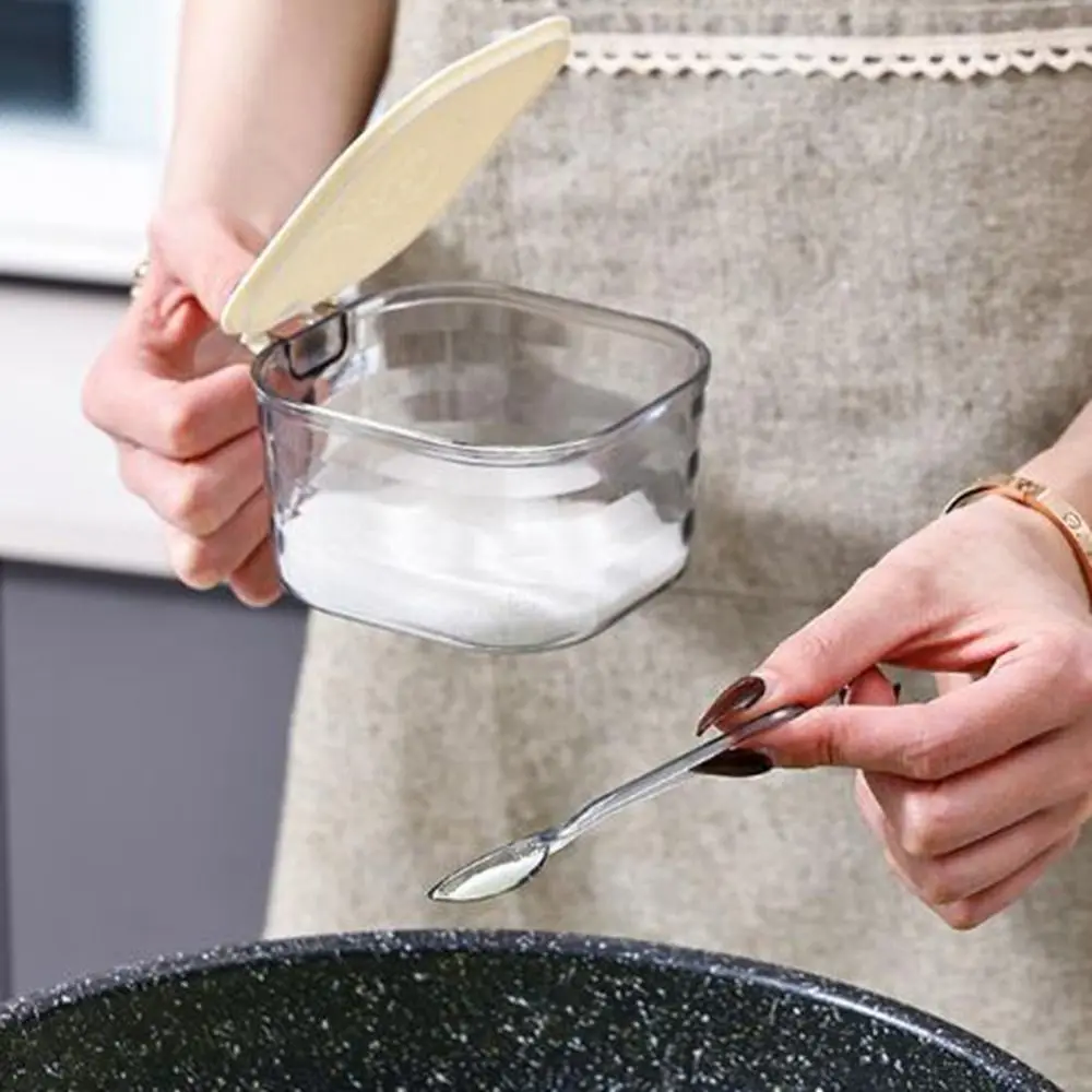 

Plastic Countertop Spice Jar and Rack Set Rotatable Space Saving Condiment Box Detachable Large Capacity Sugar Salt Jar for Home