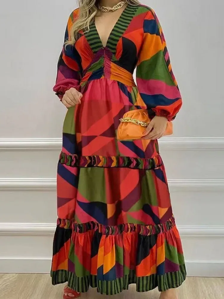 

Elegant African Dresses For Women Dashiki 2023 Spring Summer Maxi Dress Ladies Traditional African Clothing Fairy Long Dress