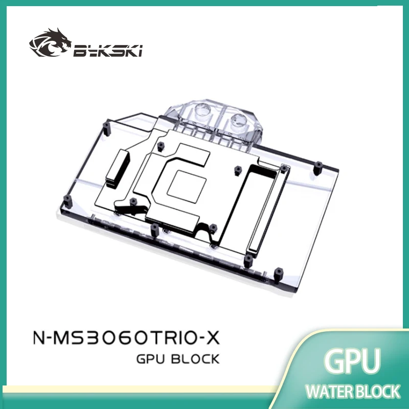 Bykski GPU Water Block for MSI RTX 3060 GAMING X TRIO 2X Graphics Card Cooled/with Backplane /cooling Radiator N-MS3060TRIO-X