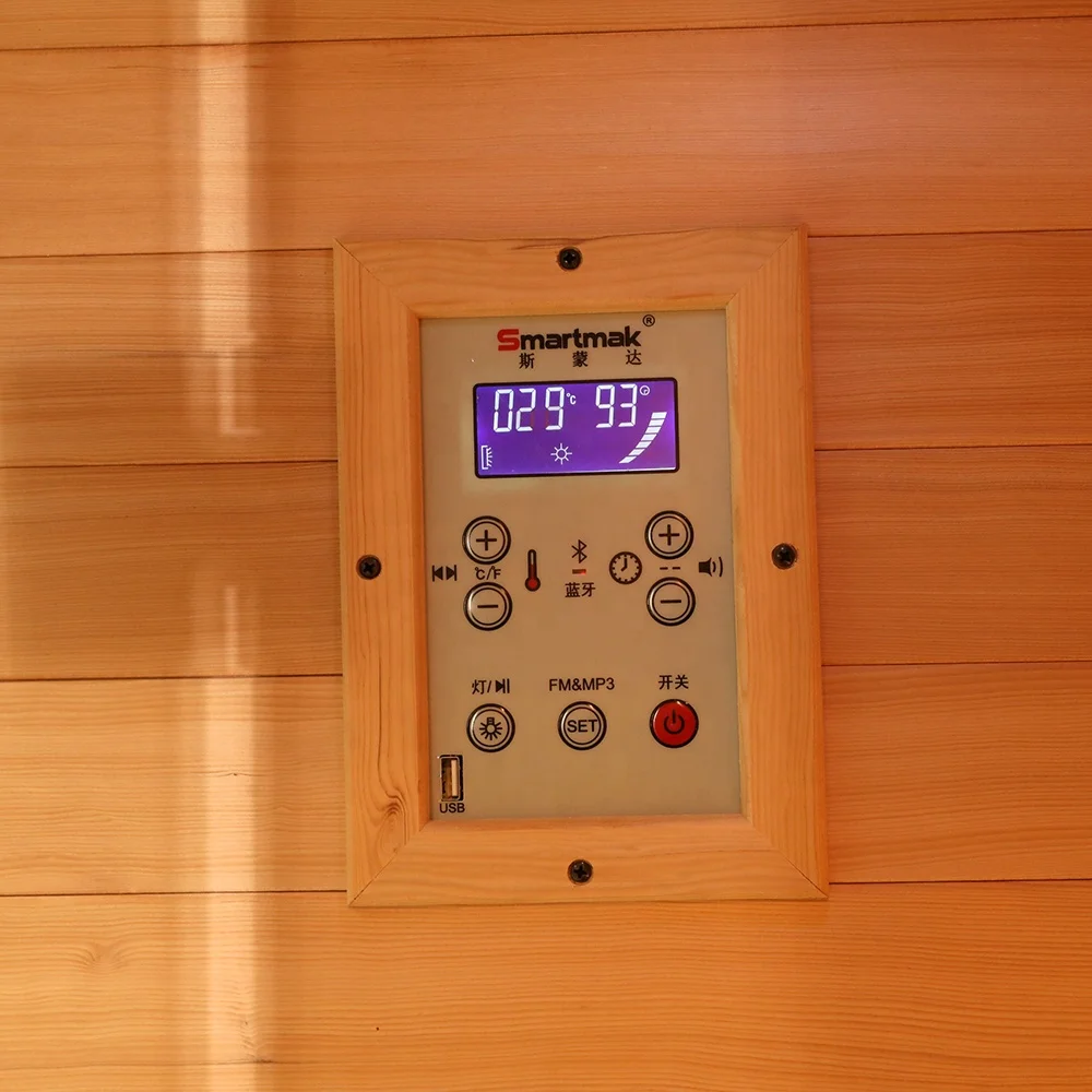 SMARTMAK Hot Selling 2-3 Person Traditional Steam SAUNA Finnish Sauna Room