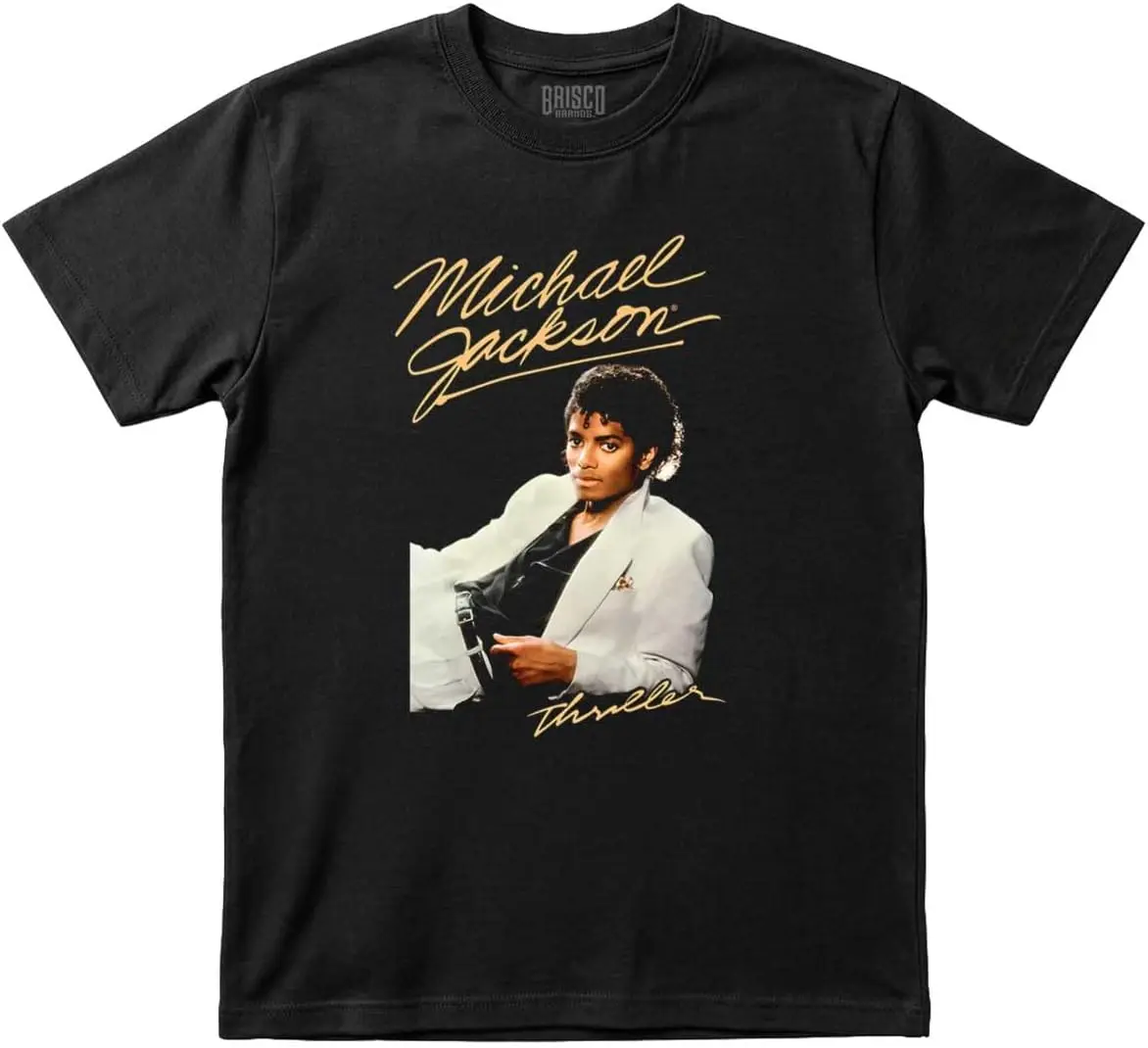Michael Jackson MJ Thriller Album Graphic T Shirt Men Or Women Unisex Pure Cotton Short-Sleeve Tee – Comfortable, Soft, Quick-Drying, and Suitable for Casual, Sports, and Outdoor Activities (Crew Neck)