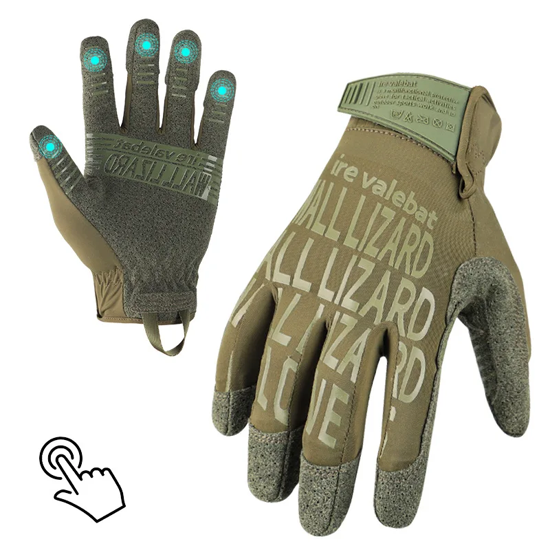 Summer Outdoor Moto Gloves Tactical Gloves Ice Silk Breathable Sunscreen Non-slip Sports Cycling Quick-drying Gloves Men