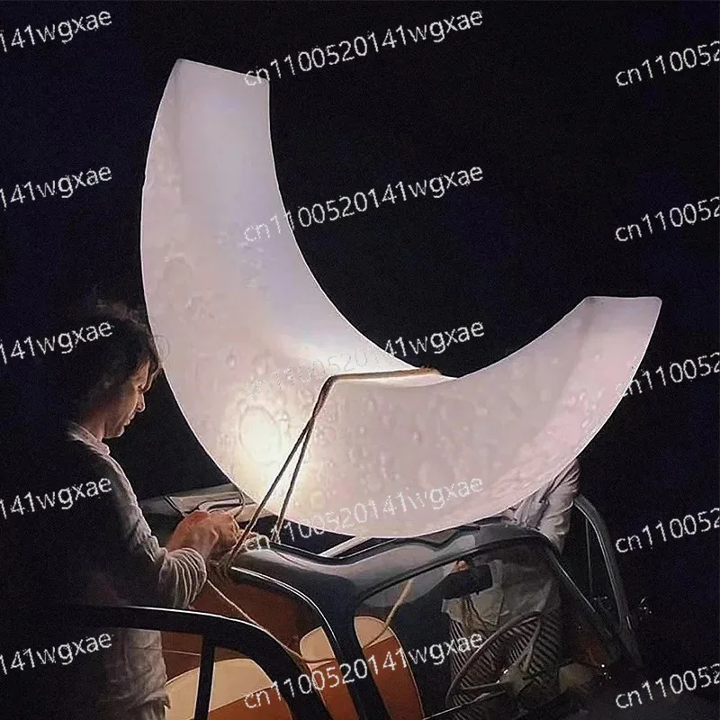 Modern Atmospheric Crescent Glowing Chair Artistic Home Living Room Bedroom Ornament