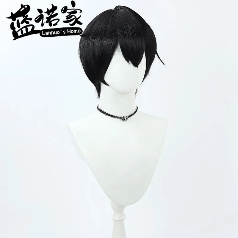 NIJISANJI Virtual YouTube kuzuha คอสเพลย์วิกผมปาร์ตี้ฮาโลวีนอุปกรณ์ประกอบฉากผมสังเคราะห์เส้นใยทนความร้อน + หมวกวิกผม