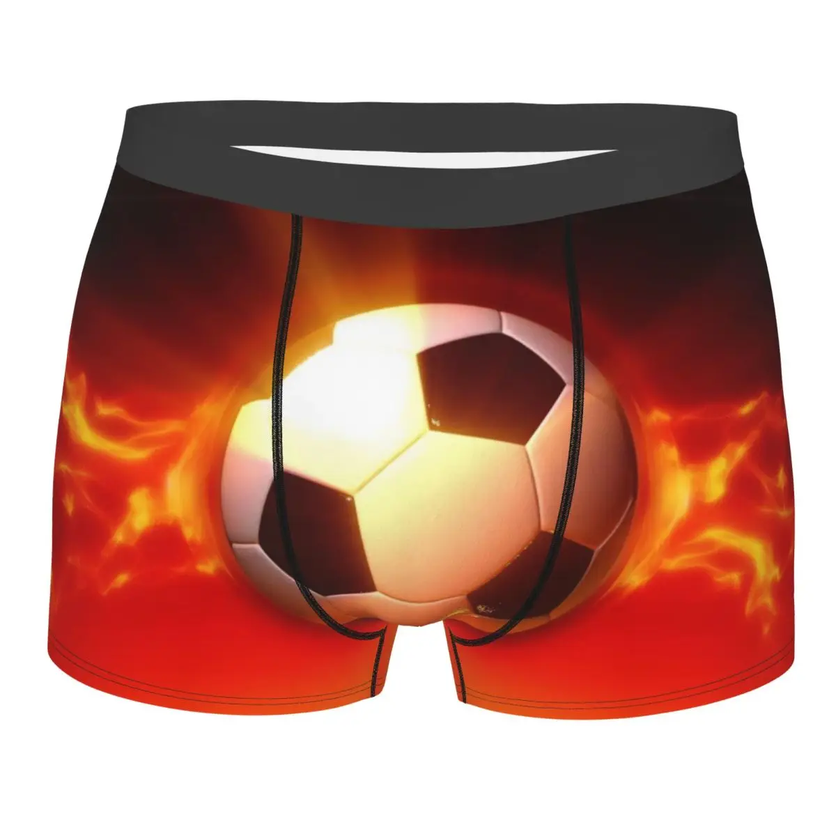 Custom Soccer Balls Lover Football Boxer Shorts For Men 3D Printed Sports Gift Underwear Panties Briefs Stretch Underpants