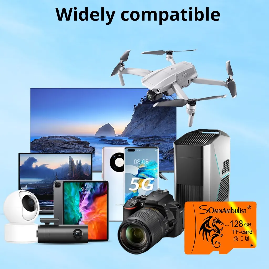SomnAmbulist High Speed Card 128GB A1 for Mobile TV Memory Card 64GB U3 TF Card 16GB Mini SD Card 32GB U1 Memory Card 8GB C10 image 3