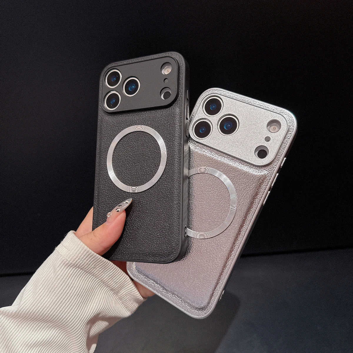 حافظة لهاتف آيفون 15 14 13 12 11 16 17 Pro Max 7 8 Plus X XS MAX XR Air غطاء شحن لاسلكي