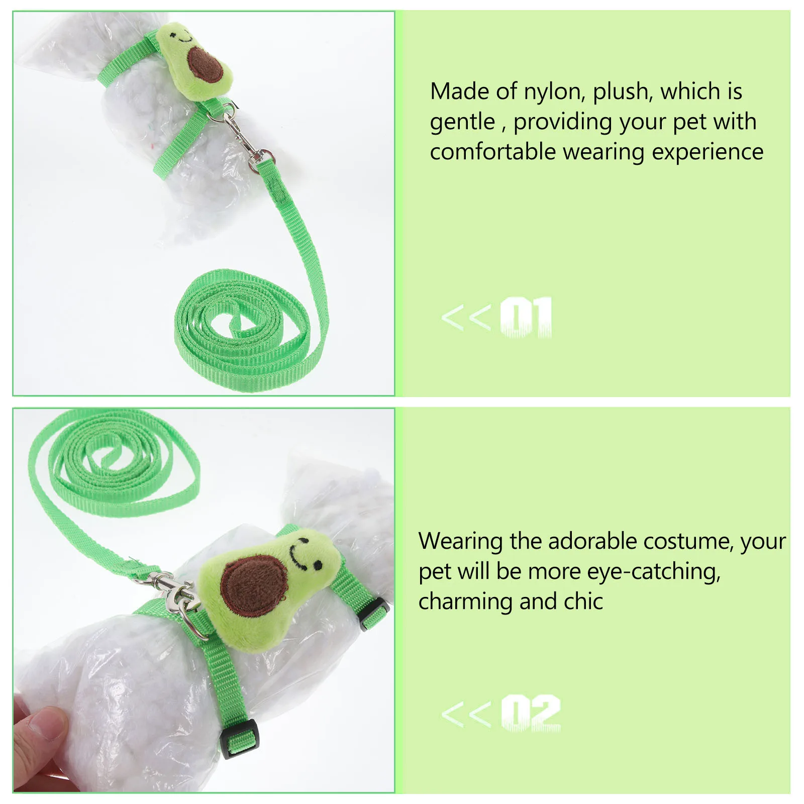 

Small Pet Harness Set Breathable Comfortable Leash Suit for Hamsters Rabbits Outdoor Walking Party Hamster Leash