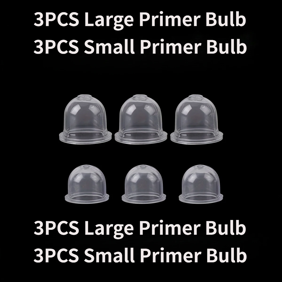 6pcs Carb Primer Bulb Fuel Pump 19Mm 22Mm, Replacement for Lawn Mower String Trimmer Leaf Blower, Universal Carburetor Parts for