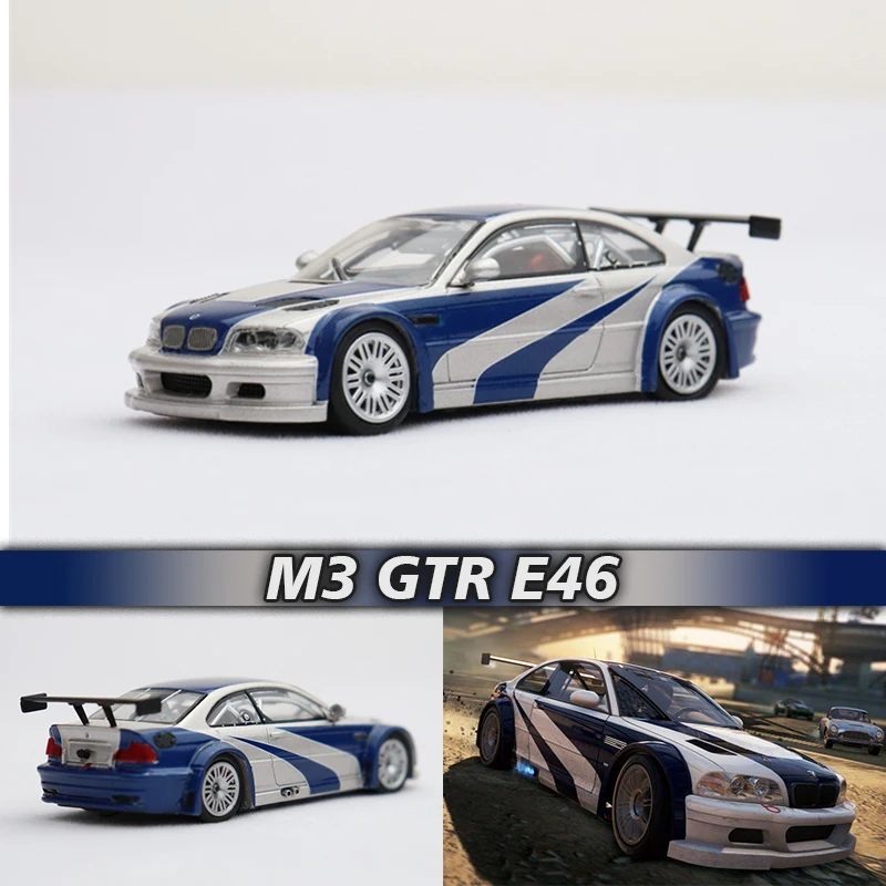 

GP In Stock 1:64 M3 GTR E46 Game Protagonist Alloy Diorama Car Model Collection Miniature Carros Toys