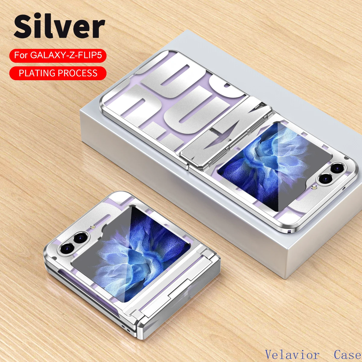 For Samsung Galaxy Z Flip 5 4 3 CaseTransparent Hinge Case and Lovely Full-wrap Drop-proof Cover