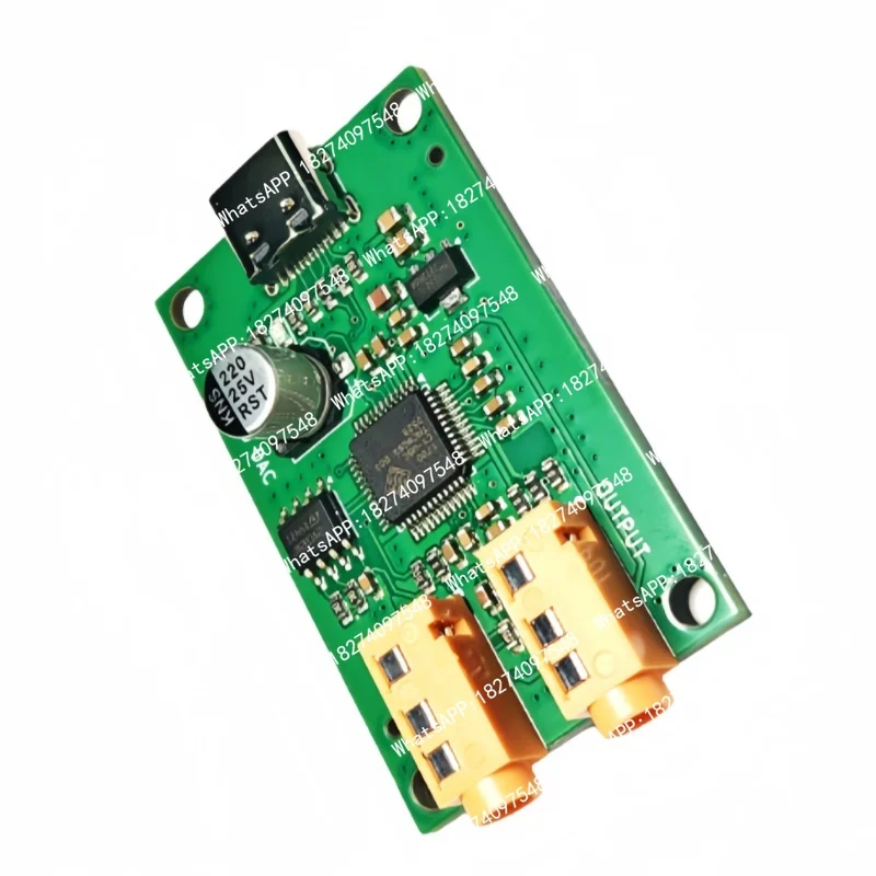 SSS1700 USB sound card. Type-C interface to 3.5mm audio stereo analog input/output module module.