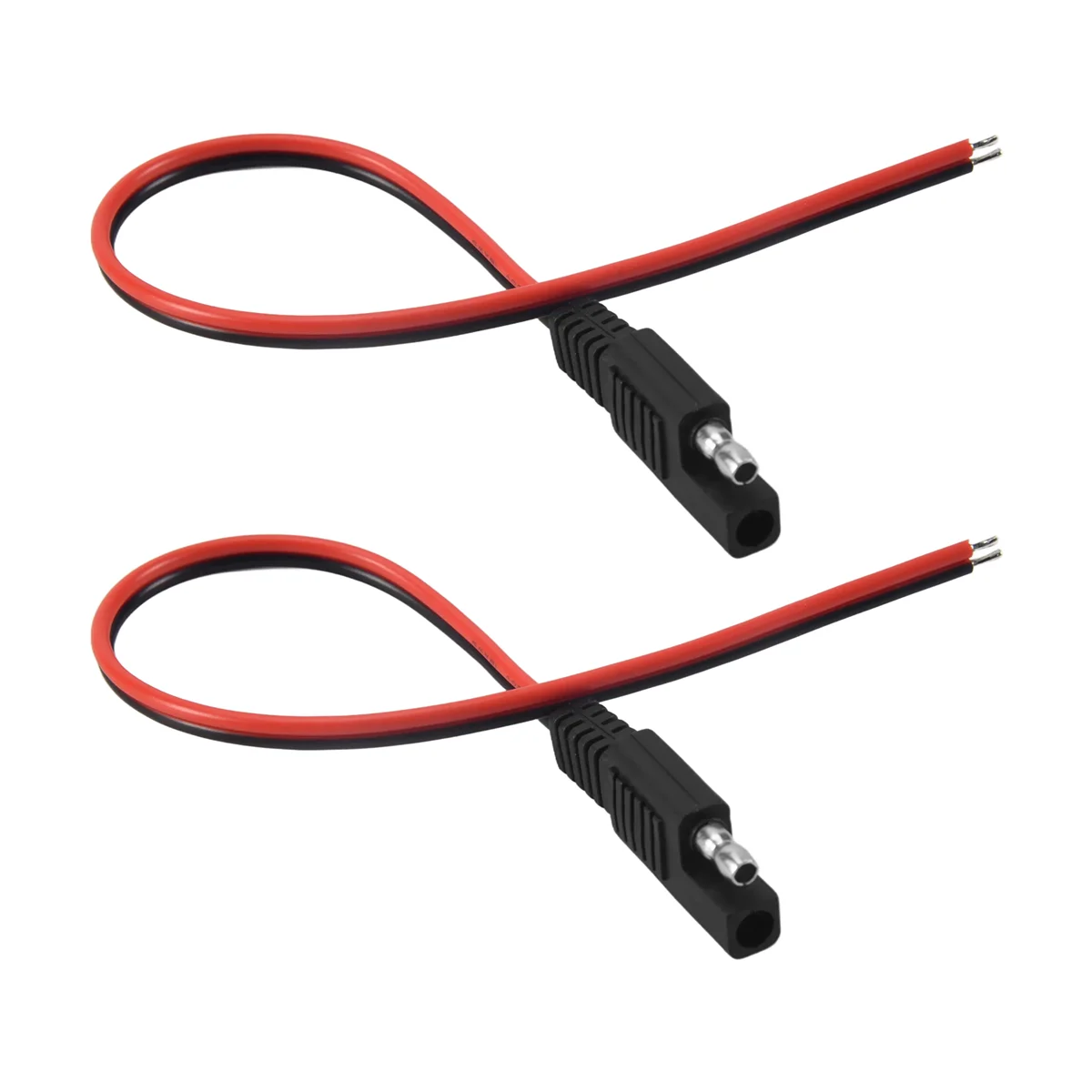 2 Pcs 18AWG SAE Extension Cable 2-Pin SAE Quick Connector Disconnect Plug 10A Solar Battery Panel SAE Plug Wire 1Ft/30cm