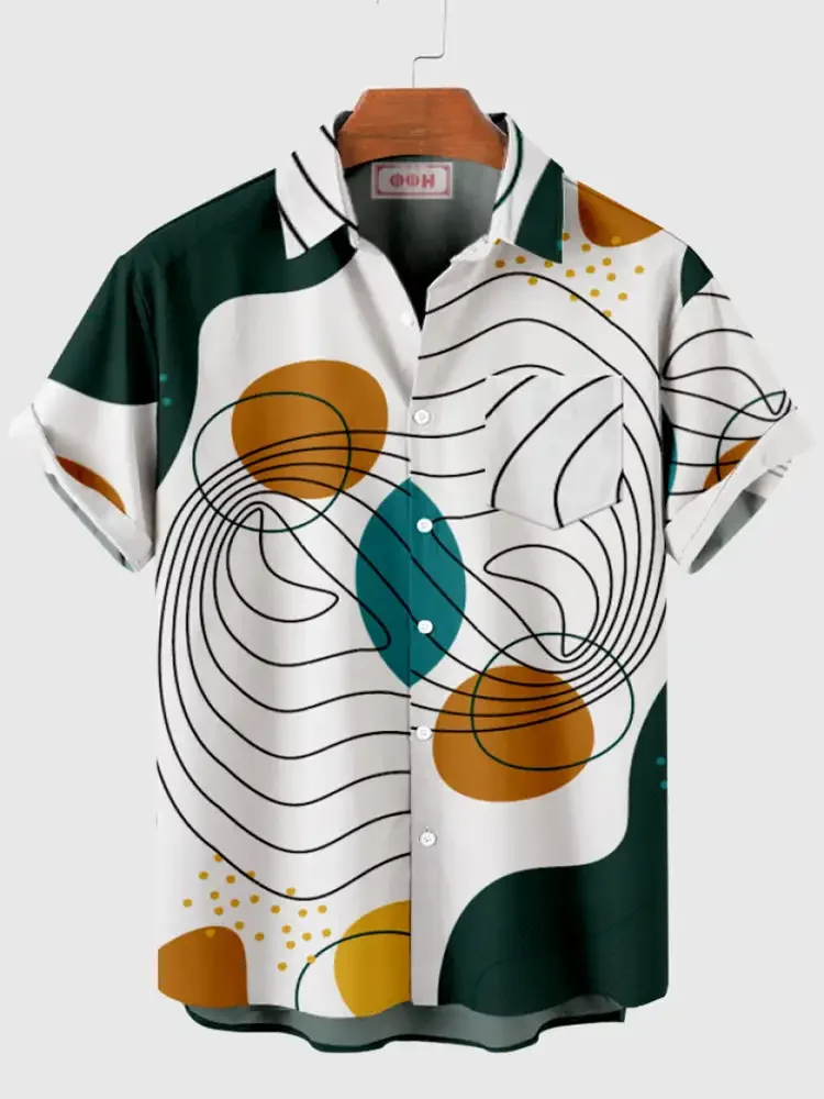 

Мужская рубашка в пляжном стиле с принтом кокосовой пальмы, повседневная рубашка, мужская рубашка на пуговицах с лацканами, мужская рубашка с короткими рукавами с мультяшным узором