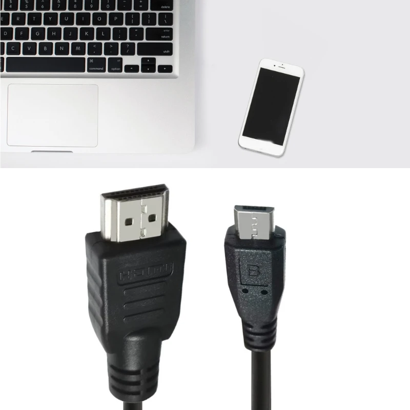 Kabel HDMI do Micro USB 5P, 1m kabel Micro USB do HDMI Adapter do kabla męski przewód do ładowania danych złącze konwertera