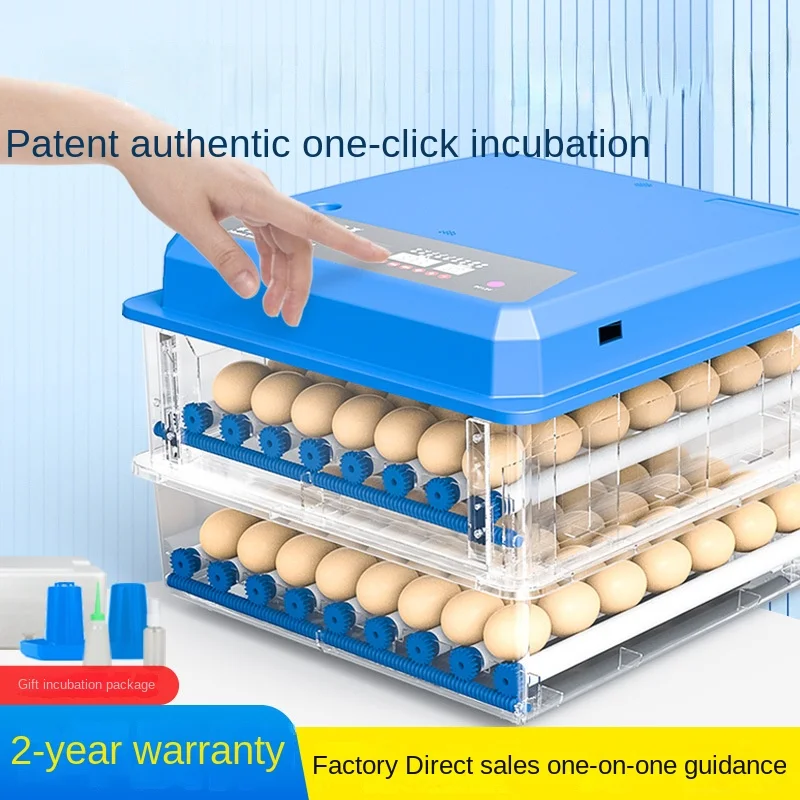 98 Egg Incubator Fully Automatic Digital Incubator Household Brooder Farm Chicken Bird Incubator Temperature Control Add Water