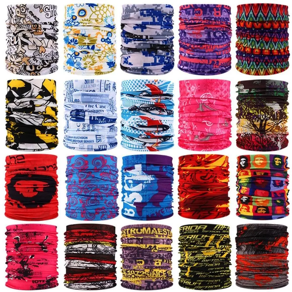 Gran oferta Bandana con protección UV, diadema a prueba de viento, gorros para esquiar y pescar, bufanda mágica para el cuello, bufandas estampadas para ciclismo
