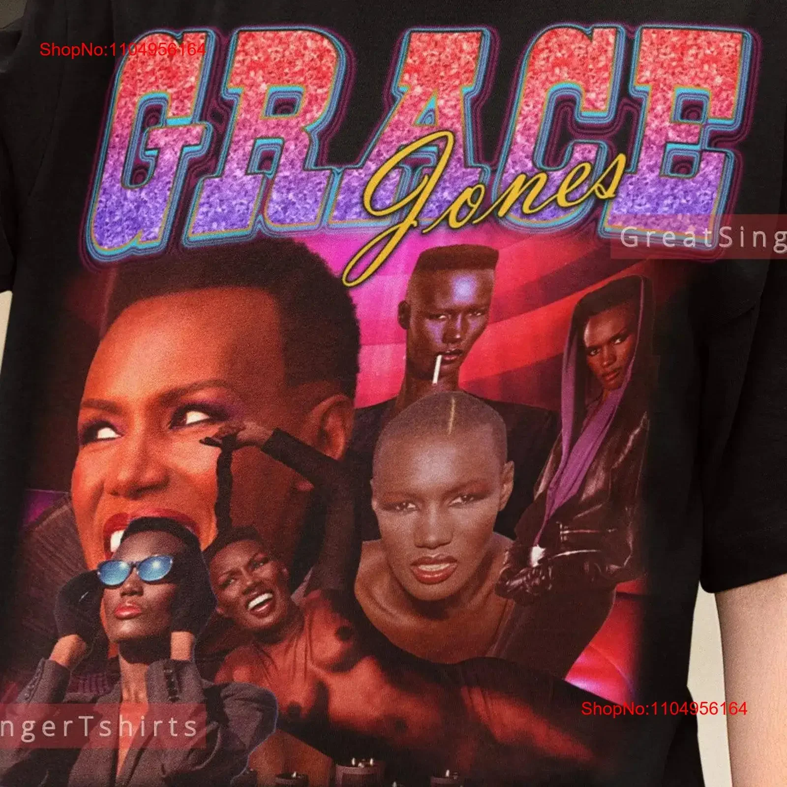Camiseta de algodón pesado Grace Jones Vintage Guillermo Ochoa para él y su mejor idea de dulce Fan vintage lavado transpirable homme